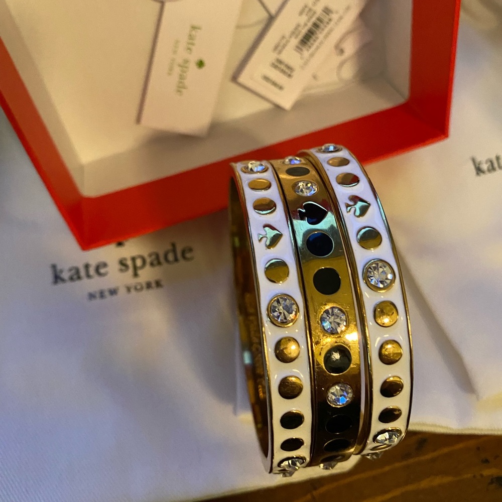 Kate Spade Ace of Spades bangle set of 3!